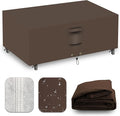 Heavy Duty Patio Furniture Covers Waterproof, 600D Outdoor Furniture Cover Waterproof for Sectional Sofa Couch, Outdoor Dining Table and Chair Set Covers 56''L x 32''W x 28''H, Brown