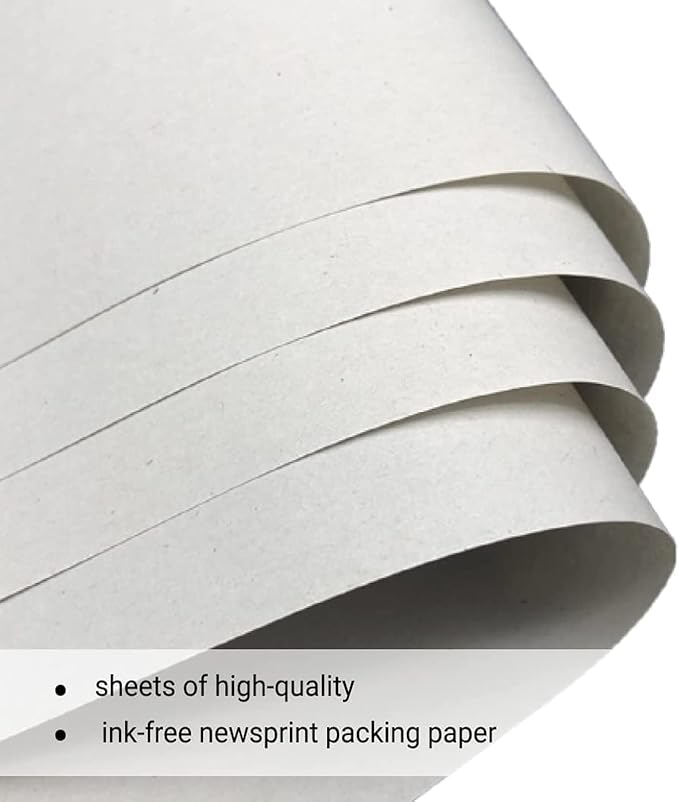 Large Packing Paper Sheets for Moving 31in x 21.5 in, 100 Sheets Newsprint Packing Paper for Moving Supplies, Shipping, Wrapping and Box Filler 4.3Lbs