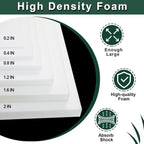 2PCS 59x79x0.2 Inches High Density Craft Foam Sheets, Suitable for Shipping, Packing, Mailing, DIY, Cosplay, Cushion Foam, 35D High Density Foam Sheets