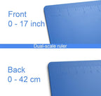 Acocony 11x17 Clipboard Vertical with Ruler Extra Large Clipboard Low Profile Clip 11 x 17 Clipping Board Plastic Blue Pack of 1