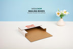 9x6x1.3 inch Shipping Boxes, Easy-Fold Multi-Depth DVD Mailer Box with Fragile Stickers for Mailing, Storing, Package, Gifts, Crafts, Business or Home, White, 25 Pack