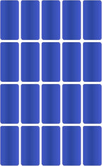 Royal Green Rectangular Color Coding Label 1.57" x 0.75" Write On Labels for File, Folders & Tabs 40mm x 19mm - Small Label Stickers - 1000-Pack in Metallic Blue