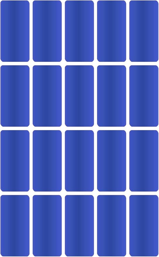 Royal Green Rectangular Color Coding Label 1.57" x 0.75" Write On Labels for File, Folders & Tabs 40mm x 19mm - Small Label Stickers - 100-Pack in Metallic Blue