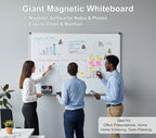 Magnetic Whiteboard -2 Pack 60" x 40" Large Magnetic Dry Erase Board with Removable Marker Tray| Wall-Mounted Aluminum Message Presentation White Board for Home Office Classroom