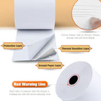 (100 Rolls) 3 1/8" x 119' Thermal Paper, POS Receipt Paper for Retail Business Cash Register, Fits Most Credit Card Terminal