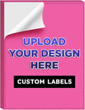 Custom Bright Neon Color Labels, Print Your Own Stickers, Upload Your Design for Printing - Smooth Matte Finish, Strong Adhesive, Crack and Peel - 4" x 6" - 25 Sheets per Pack (Pink)