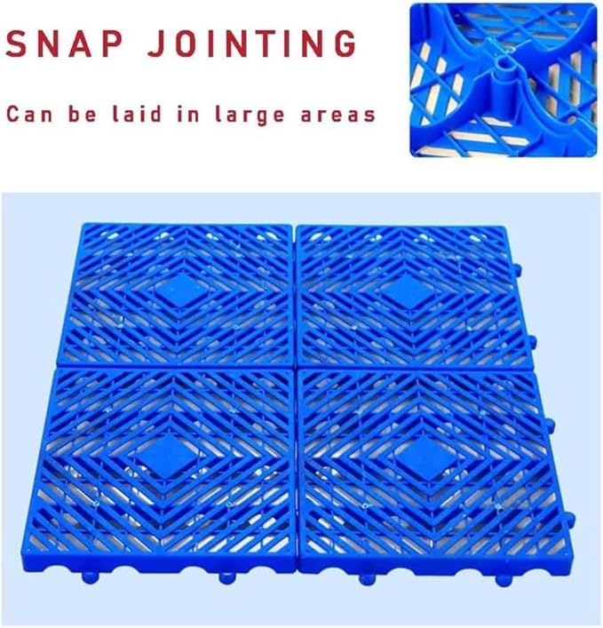 Plastic Pallet, Safety Storage Nestable Shipping Grid Pads, 5pcs HDPE Automotive Non-Slip Platform Firm Warehouse Pad for Supermarket Pet (5pcs-15.7x15.7x2in)