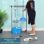 Broom Mop Holder Floor-Mounted mop Rack Cleaning Tool storage for laundry room closet organizer (6racks)
