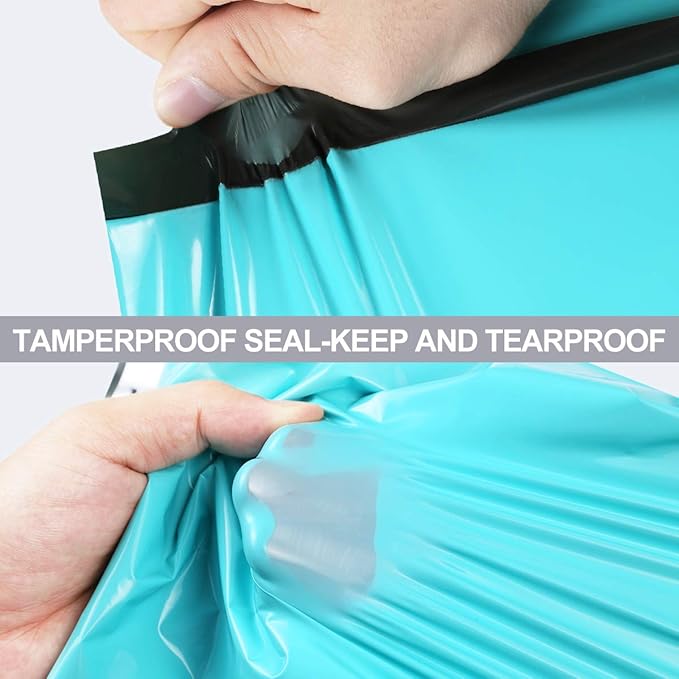 UCGOU Poly Mailers 10x13 Inch Teal 100 Pack Shipping Bags #4 Strong Mailing Envelopes Boutique Packaging Postal Self Seal Adhesive Waterproof and Tear Proof Small Business for Clothes Books