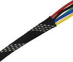 30ft PET Expandable Sleeving Wire Cable Sleeve (2/3", Silver&Black)