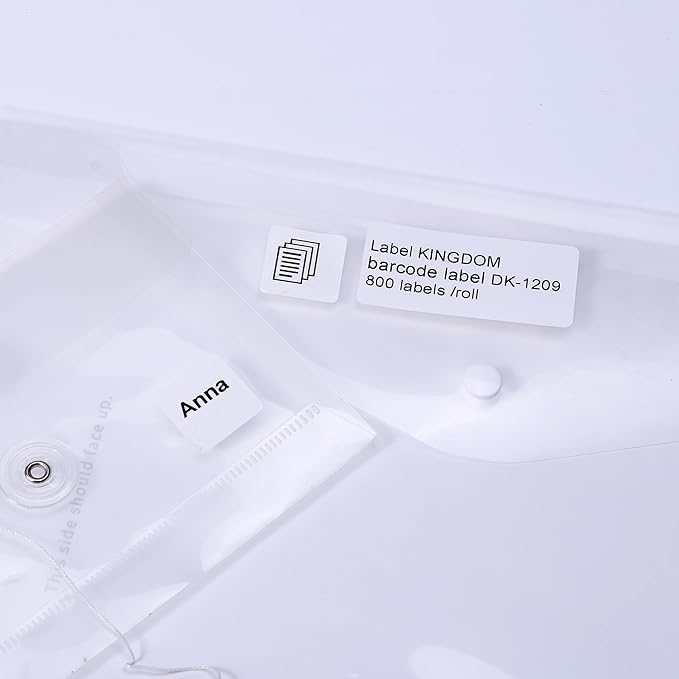 Replace for Brother (2.4 in x 1.1 in) DK-1209 White Label for Small Address/Barcode Labels, Roll of 800 Stickers use with QL-800 Printer, 29 x 62mm (5 Rolls+ 1 Reusable Cartridges)