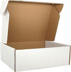 White Shipping Boxes for Small Business Pack of 25-10x8x2.7 inches Cardboard Corrugated Mailer Boxes for Shipping Packaging Craft Gifts Giving Products