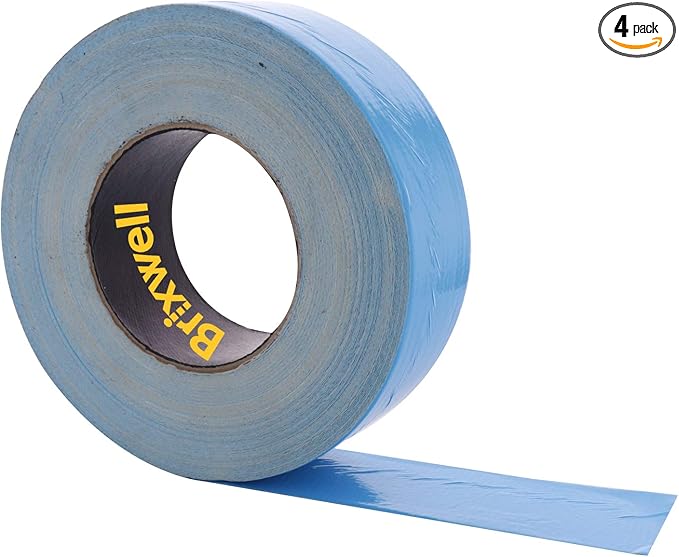 Brixwell 4 Rolls - Blue Double Coated Carpet Tape 2 Inch x 36 Yard Made in the USA