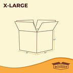 The Boxery Moving Boxes 15-Pack X-Large | 22x22x22 inch Brown/Kraft Corrugated Cardboard Packing, Moving & Storage for Business/Home – Durable - Eco-Friendly, Recyclable - Made in the USA