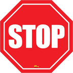 Stop Sign Modern Floor Sign - Floor Marking Sign, 16"