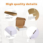 50 Pack 7x6x2'' Small Shipping Boxes, Corrugated Cardboard Mailers for Business, White (CM762)