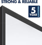 Quartet Magnetic Dry Erase White Board, 3' x 2 Whiteboard, Nano-Clean Surface Resists Ink Stains, Black Aluminum Frame (SM533B)