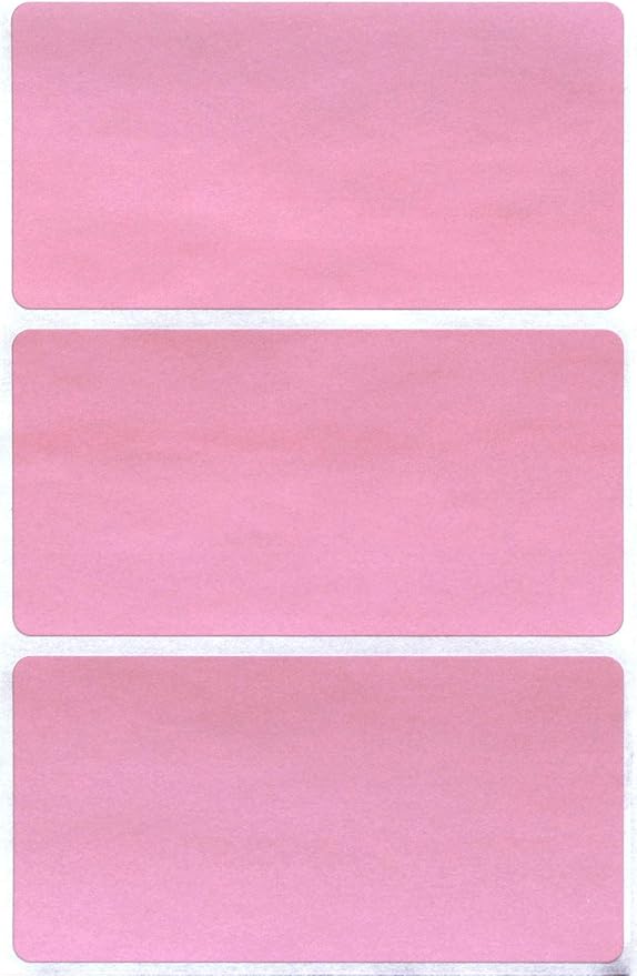 Royal Green Rectangular Stickers Color-Coding Labels for Organizing, Moving, and Storage Boxes 4" x 2" Stickers to Write On Name Tags, 300-Pack (Pastel Pink)