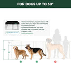 FXW Rollick Unleashed Dog Playpen for Indoor, Yard, RV Camping, 40 inch 48 Panels for Medium and Large Dogs, White│Patented
