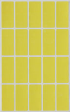 Yellow Small Sticker Sheets (40mm x 19mm) - 2160 Pack, File Folder Label Rectangular Stickers for Labeling 1.57 x 0.75 inch