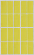 Royal Green Rectangle Shape Sticker 1.57inch x 0.75 inch Yellow Colored File Stickers (40mm x 19) - 300 Pack