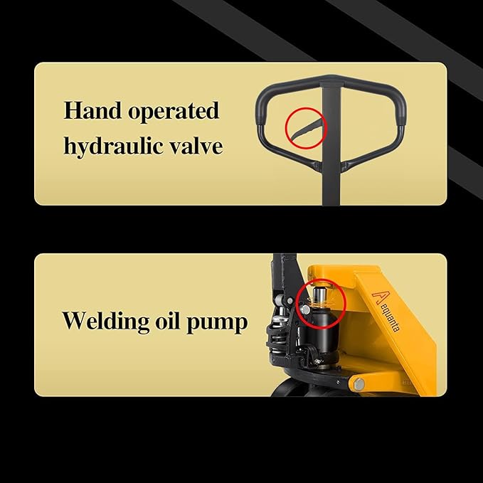 Manual Pallet Jack Industrial Hand Pallet Truck 48" Lx21'' W Forks 5500Lbs Capacity