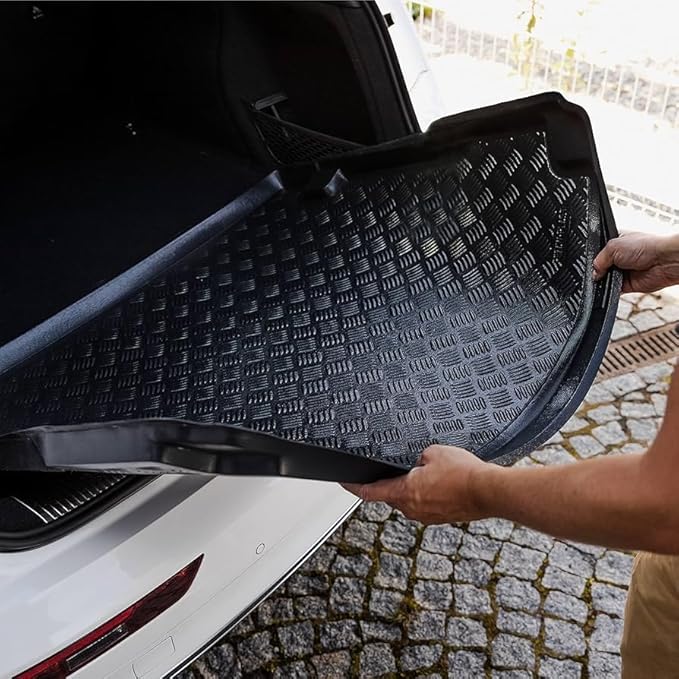 Rezaw-Plast Cargo Mat for Mercedes CLA 2014 2015 2016 2017 2018 2019 C117 Custom Fit Trunk Mat PE Odorless No Trimming Anti Slip Texture Waterproof Black