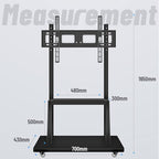 Mobile TV Cart,JYXOIHUB, Rooling TV Stand with Wheels for 32 to 70 Inch LCD LED OLED Plasma Flat Panel Screens up to 100lbs AVA1500-60-1P (Black)