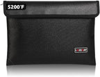Fireproof Document Bag - with 5200°F Heat Insulated, Waterproof Fireproof Bag with Zipper, 8 Layers of Functional Materials, Fireproof Money Bag for Cash/Documents/Valuables, Fire bag 11"x7.7"