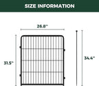FXW Rollick Unleashed Dog Playpen for Indoor, Yard, RV Camping, 32 inch 2 Panels for Small and Medium Dogs, Black│Patented