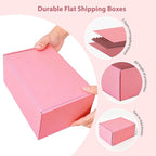 9x6x2 inches Shipping Boxes Set of 25, Small Corrugated Cardboard Box, Literature Mailer, Gift Boxes (Pink, 9x6x2)