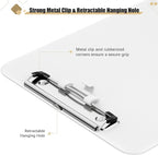 Hongri Plastic Clipboard with Pen Holder, White 8.5x11 Letter Size Clip Board for Classroom, Office, Students, Nurses and Women, Low Profile Clip, Size 12.5 x 9 in(Pack of 2)