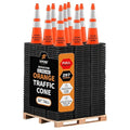 Xpose Safety 28" Orange Traffic Cones with 6" & 4" Collars, Bulk Full Pallet 297-Pack – PVC Safety Cones for Parking, Soccer, Construction, Kids & Caution – DOT Approved – Optional Stencil Available