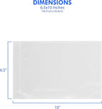 100 Count 6.5" x 10" Shipping Label Envelopes, Clear Packing List Pouches with Self-Adhesive Back, Top Loading for Shipping Labels Sleeves, for Packing Slips, Labels Invoices & Paperwork. GPI