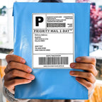 POLYSELLS 100 pcs 10x13 Inches Blue Poly Mailers Shipping Envelopes, Strong Adhesive Sealing, Waterproof, and Tear-resistant Postal Mailing Bags for Clothing, Books, and Accessories