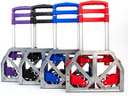 Folding Hand Truck Dolly, 200 lbs Capacity Dolly Cart, Aluminum Portable Foldable Hand Cart with Retractable Handle, Ideal for Shoping, Office, Travel, Moving, Blue