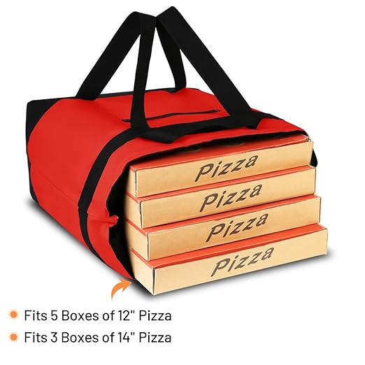 2Pk Insulated Reusable Tote Bag for Grocery Shopping for Women, Pizza/Food Delivery Bag to Keep Food Cold/Hot for Professional Catering, Cooler bags for Travel/Beach/Picnic, Red