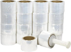 PSBM 36 Rolls 3 Inch x 1000 Feet 80 Gauge Mini Stretch Film/Wrap with Plastic Handle, Industrial Strength Up to 500% Ultimate Stretch, Clear Shrink Plastic Wrap for Moving, Packing, Shipping
