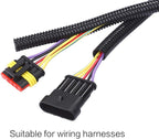 Alex Tech 25ft - 1/4 inch Split Wire Loom Tubing - Black