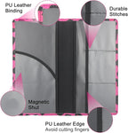 Premium Car Registration & Insurance Card Holder with Magnetic Shut, Vehicle Glove Box Car Organizer - For Documents, Cards, License (Leopard B)