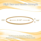 Rubber Bands Size 33, Bulk Pack of 10lb (6,000) Tan Rubber Bands, 3.5"x1/8", Made In USA