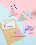 4PCS Extra Large Binder Clips Metal Bulldog Clips Large Paper Clamps Holder Chip Clips for Home School Office Drawing Bag 4inch