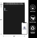 POLYSELLS 200 pcs 10x13 Inches Black Poly Mailers Shipping Envelopes, Strong Adhesive Sealing, Waterproof, and Tear-resistant Postal Mailing Bags for Small Business, Clothes, Non-Fragile Items