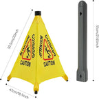 20 inch Wet Floor Sign 8 Pcs, Pop up Foldable Wet Safety Signs with Storage Tube Commercial Caution Safety Cone Pop up Caution Sign, for Stores Grocery Restaurant Restroom Office Hotel (8)