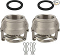 2PCS Cam and Groove Fitting, Aluminum, Type DC, 1" Dust Cap, with 2PCS Camlock Gasket Fitting