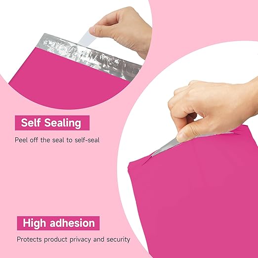 Pink Poly Mailers 19x24 250 Pcs, Cute Waterproof Shipping Bags with Self-Seal Adhesive, Durable Tear-Resistant Shipping Envelopes for Clothing