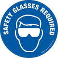 Safety Glasses Required - Floor Sign 36" x 36" - Permanent