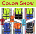 High Visibility Safety Reflective Vest with Pockets and Zipper Construction Hi Vis Work Vest(Royal Blue L)
