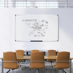 VIZ-PRO Large Magnetic Dry Erase White Board for Wall, 60 X 48 inches, Pack of 2, 5' x 4' Aluminum Framed Whiteboard with Marker Tray for School Office Home