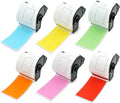BETCKEY - Shipping/Name Badge Labels Replacement for Brother DK-1202 (2.4 in x 3.9 in), Compatible with Brother QL Label Printers [6 Rolls/1800 Labels, Mixed]